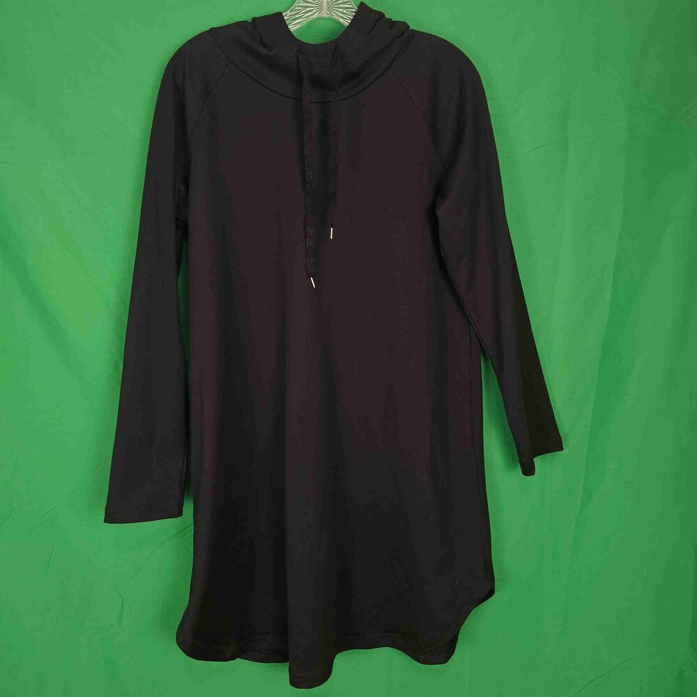 NWT J Jill Womens Black Fit Peach Soft Hooded Dress‎ Medium